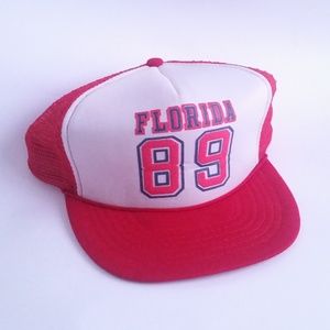 Vintage 80s Trucker Hat Cap Florida Spring Break